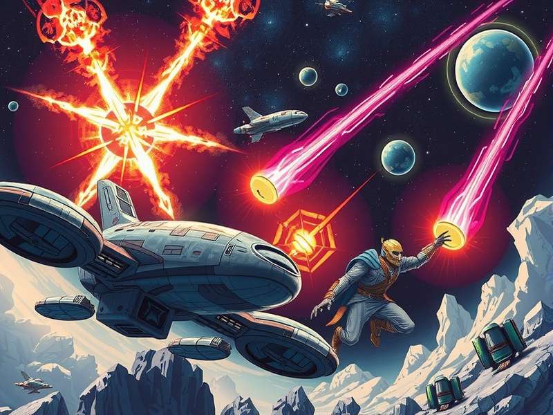 Astro Annihilators cosmic battle scene